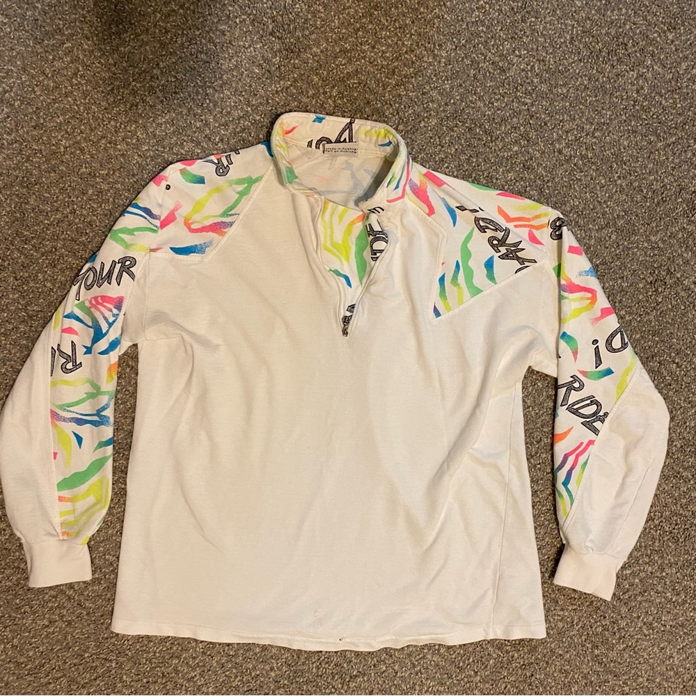 MASER Women's VTG Ski Long Sleeve Shirt Size Medium-US 38 - Hole & Stain See Pix
